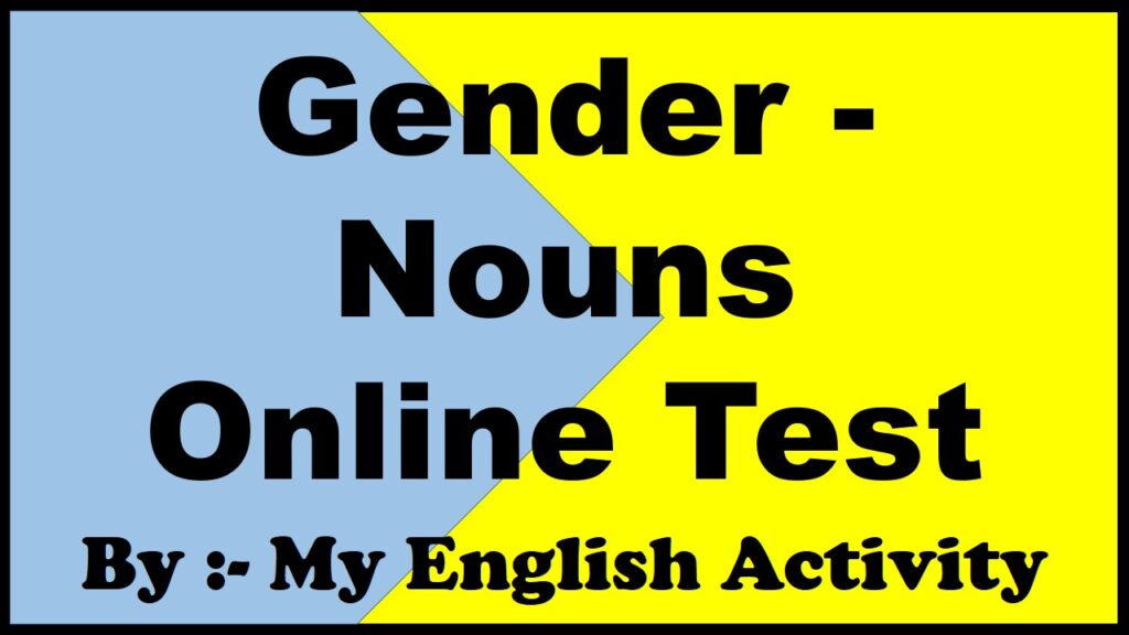 Gender Nouns Online Quiz 1 For Std 5th To 10th English 016 